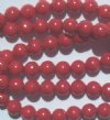 25 4mm Red Coral Swarovski Pearls