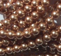 25 4mm Rose Gold Swarovski Pearls