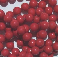 25 6mm Red Coral Swarovski Pearls