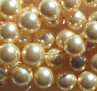 25 8mm Light Gold Swarovski Pearls