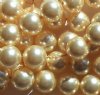 25 8mm Light Gold Swarovski Pearls