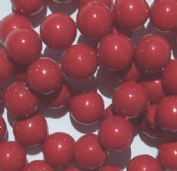 25 8mm Red Coral Swarovski Pearls