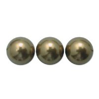 25 8mm Antique Brass Swarovski Pearls