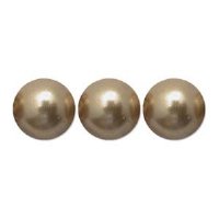 25 8mm Bright Gold Swarovski Pearls