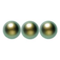 25 4mm Iridescent Green Swarovski Pearls