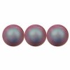 25, 6mm Iridescent Red Swarovski Pearls