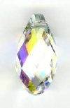 1 17x8.5mm Crystal AB Swarovski Briolette Drop