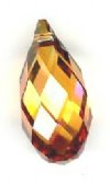 1 17x8.5mm Crystal Copper Swarovski Briolette Drop