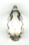 1 17x8.5mm Crystal Silver Shade Swarovski Briolette Drop