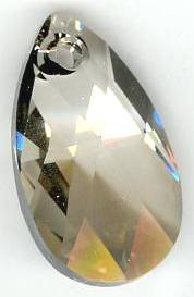 22mm Silver Shade Swarovski Pear Drop