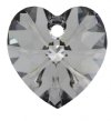 1 10mm Crystal Light Chrome Swarovski Heart Pendant