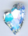 1 17mm Crystal AB Swarovski Devoted 2 U Heart Pendant 