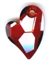 1 17mm Red Magma Swarovski Devoted 2 U Heart Pendant 