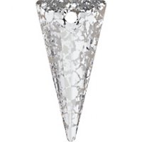 18mm Crystal Silver Patina Swarovski Spike Drop Pendant