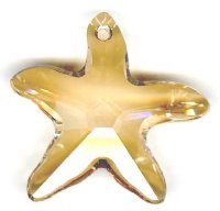 1 28mm Crystal Golden Shadow Swarovski Starfish