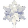 1, 14mm White Opal Swarovski Edelweiss Pendant