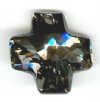 1 20mm Metallic Silver Swarovski Cross (6866)