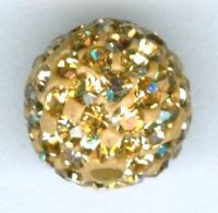 1 8mm Swarovski Light Colorado Crystal and Resin Pave Bead