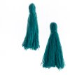 Pack of 10, 1 Inch Teal Cotton Tassels