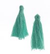 Pack of 10, 1 Inch Turquoise Cotton Tassels
