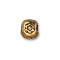 1, 7.5x5.5mm TierraCast Antique Gold Flower Nugget Bead