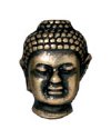 1, 13.5mm Large Hole TierraCast Brass Oxide Buddha Head Bead