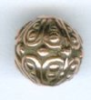 1 7mm TierraCast Round Antique Copper Casbah Bead
