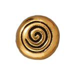 1 7mm TierraCast Antique Gold Spiral Bead