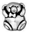 1 8x10mm TierraCast Large Hole Antique Silver Teddy Bear Bead