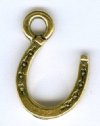 1 17.5mm TierraCast Antique Gold Horseshoe Pendant