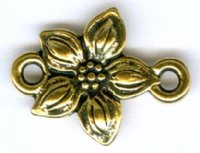 1 12mm 2- Loop TierraCast Antique Gold Jasmine Star Link