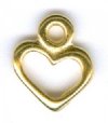 1 10mm TierraCast Gold Open Heart Pendant