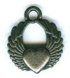 1 12mm TierraCast Black Oxide Winged Heart Pendant