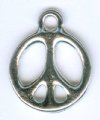 1 15mm TierraCast Rhodium Peace Symbol Pendant