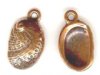 1 16x10mm TierraCast Antique Copper Abalone Shell Pendant