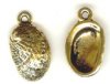 1 16x10mm TierraCast Antique Gold Abalone Shell Pendant