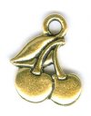 1 17mm TierraCast Antique Gold Cherries Pendant