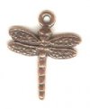 1 20x16mm TierraCast Antique Copper Dragonfly Pendant