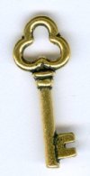 1 21mm TierraCast Antique Gold Key Pendant