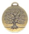 1 22mm TierraCast Antique Gold Tree of Life Pendant