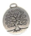 1 22mm TierraCast Antique Silver Tree of Life Pendant