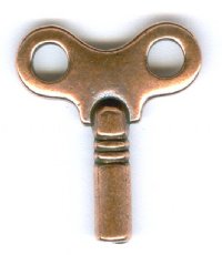 1 22mm TierraCast Antique Copper Winding Key Pendant
