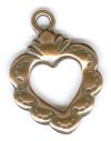 1 24x18mm TierraCast Antique Copper Sacred Heart Pendant