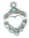 1 24x18mm TierraCast Antique Silver Sacred Heart Pendant