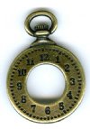 1 25mm TierraCast Brass Oxide Pocket Watch Pendant