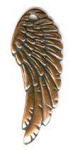 1 27mm TierraCast Antique Copper Wing Pendant