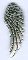 1 27mm TierraCast Antique Silver Wing Pendant