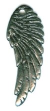 1 27mm TierraCast Black Oxide Wing Pendant