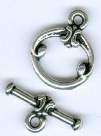 1 12.5mm TierraCast Antique Silver Classic Toggle