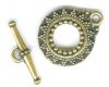 1 17mm TierraCast Antique Gold Bali Toggle